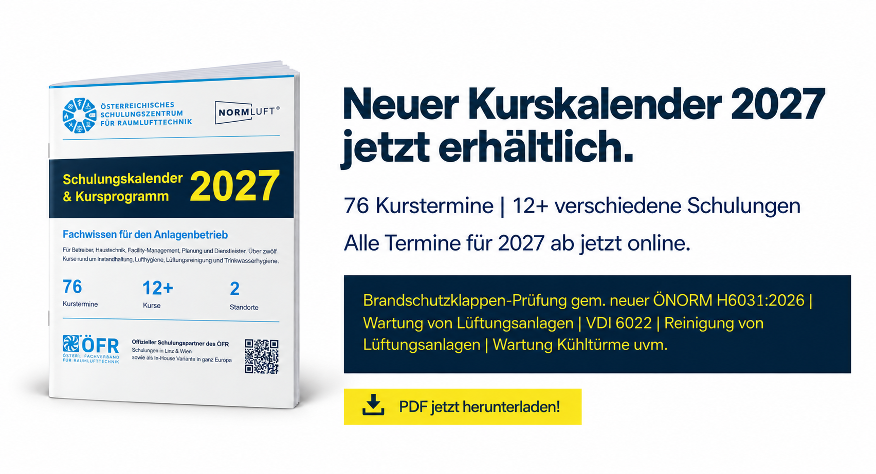 Neuer Kurskalender 2027 - PDF jetzt herunterladen!